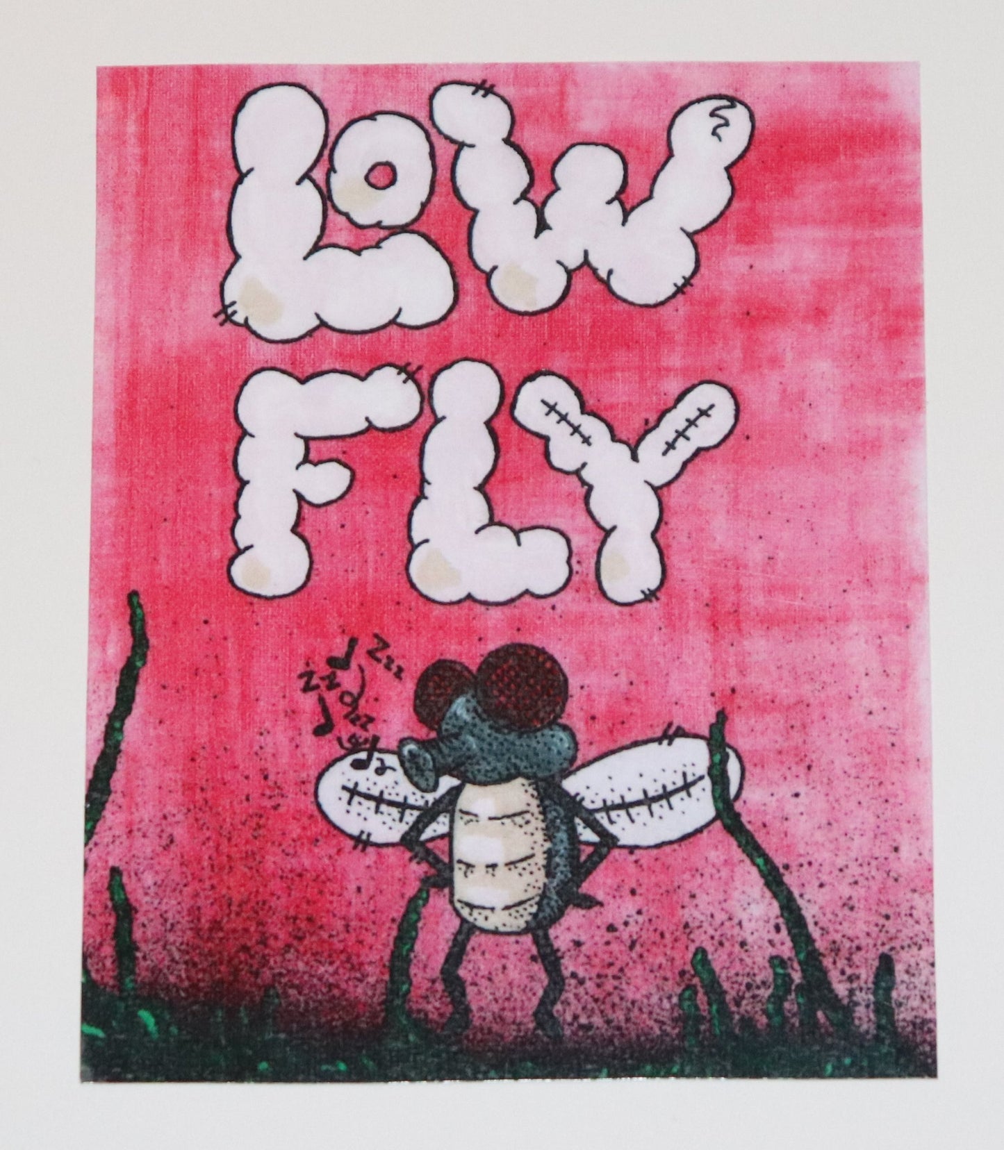 Low Fly Pink Sticker