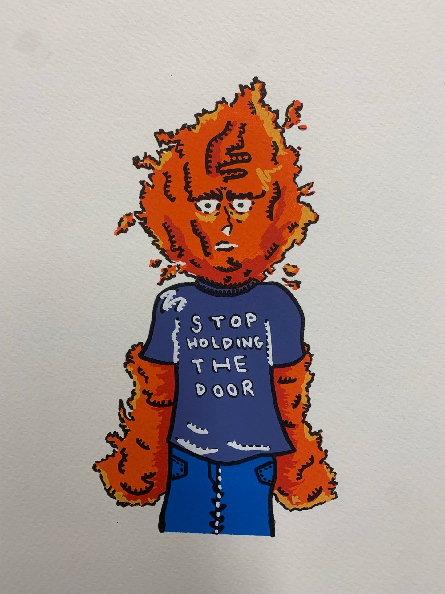 Fire Guy Sticker