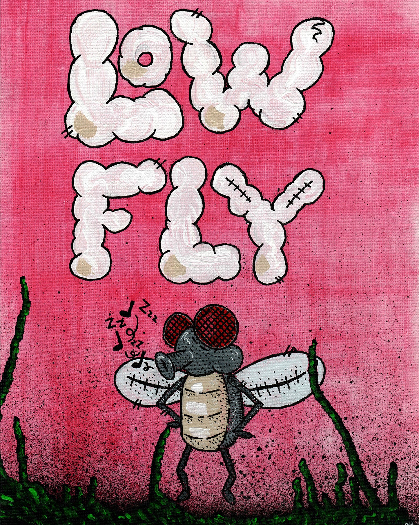 Low Fly Pink Sticker